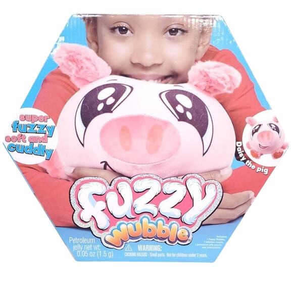 Fuzzy Wubble Daisy the Pig Stuffed Animal Plush Toy - Picture 4 of 4